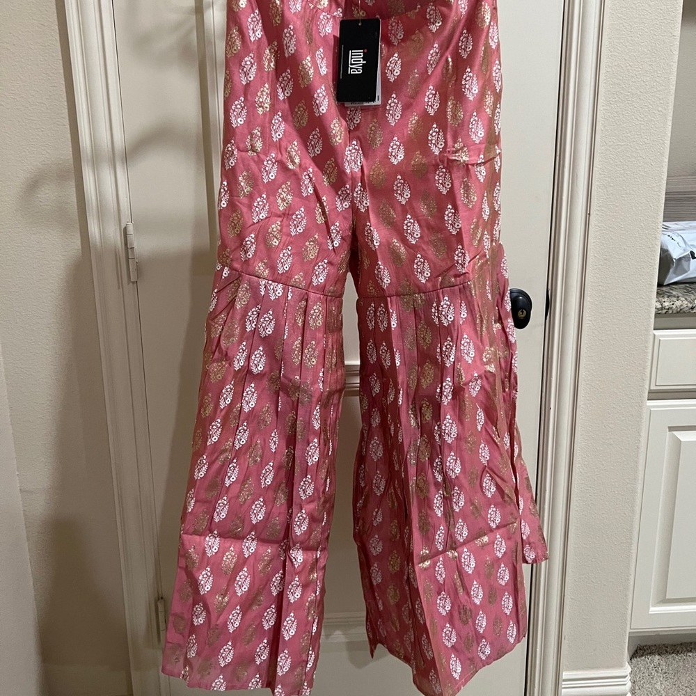 pink wide palazzo pant